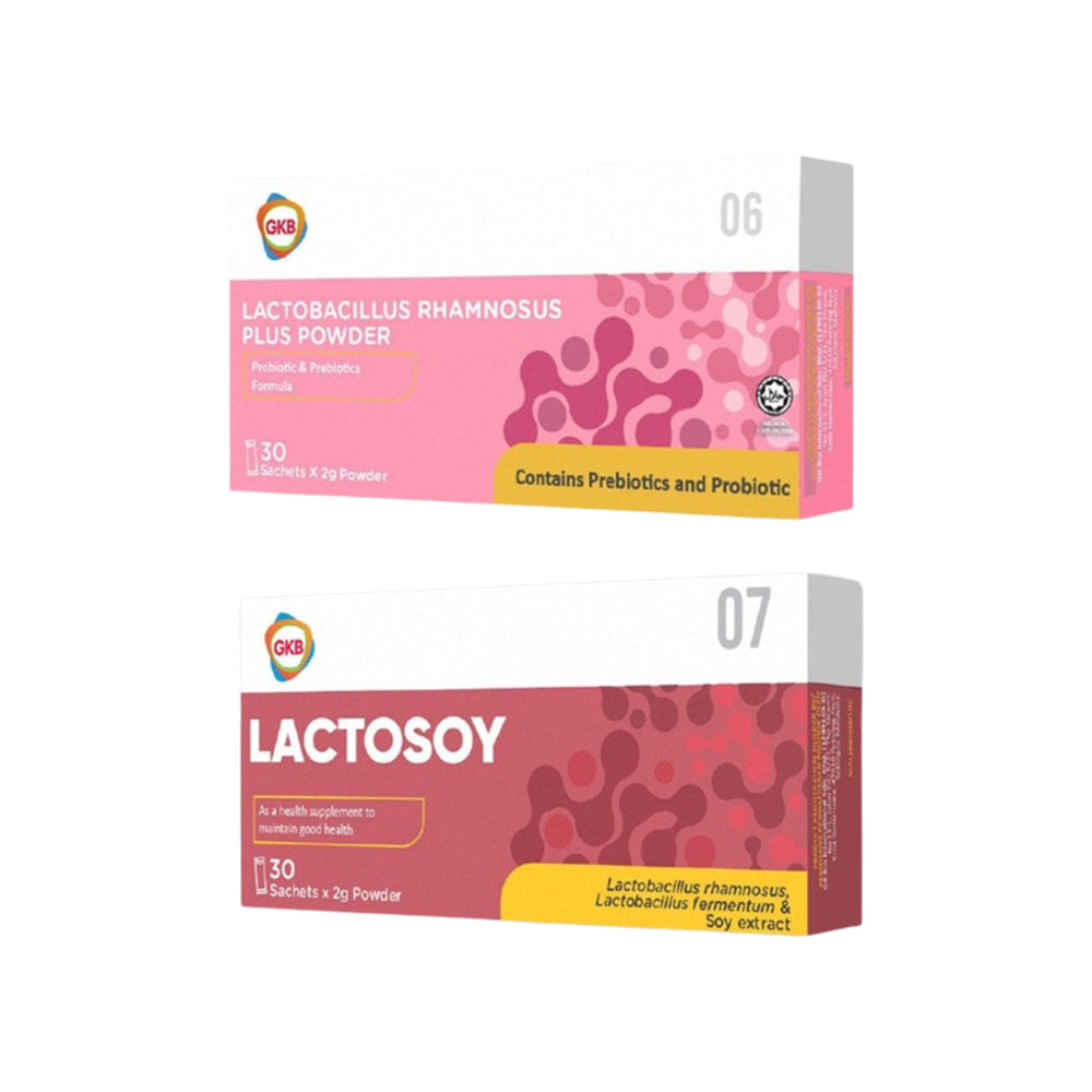 GKB Lactosoy 30s & 1 GKB Lactobacillus Rhamnosus Plus 30s | Flawless Radiance Duo