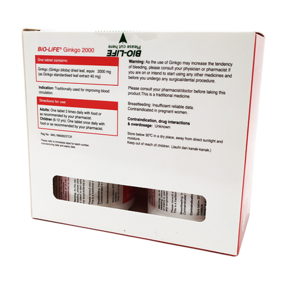 Bio-life Ginkgo 2000 2x30s | Heart Health