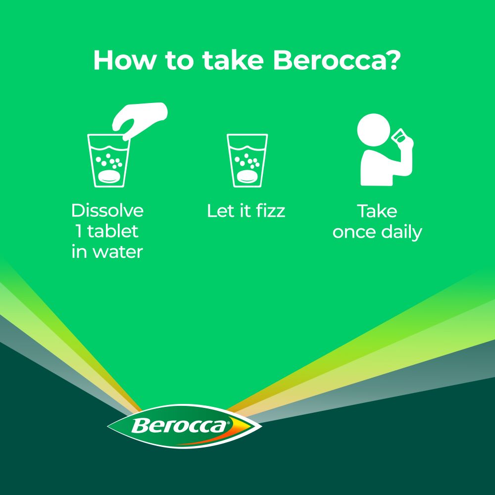 Berocca Effervescent Vitamin C Orange 30s | Helps Reduce Tiredness and Fatigue