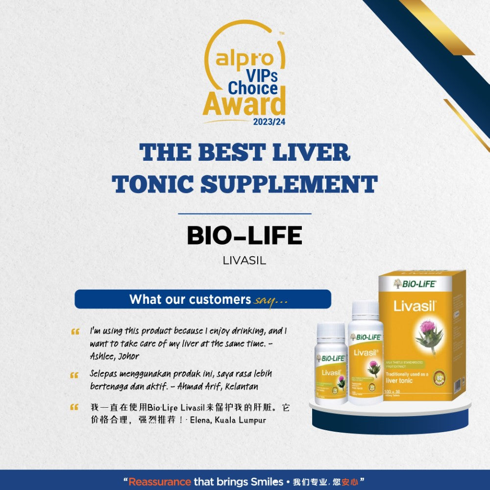 Bio-life Livasil w Milk Thistle 100s FREE 30s | Liver Health