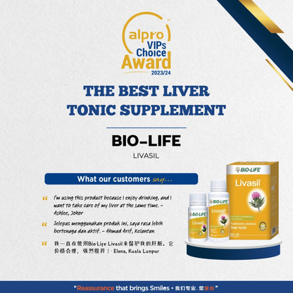 Bio-life Livasil w Milk Thistle 100s FREE 30s | Liver Health
