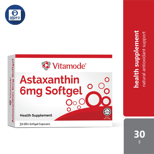 Vitamode Astaxanthin 6mg x 30s | Natural Antioxidant Support