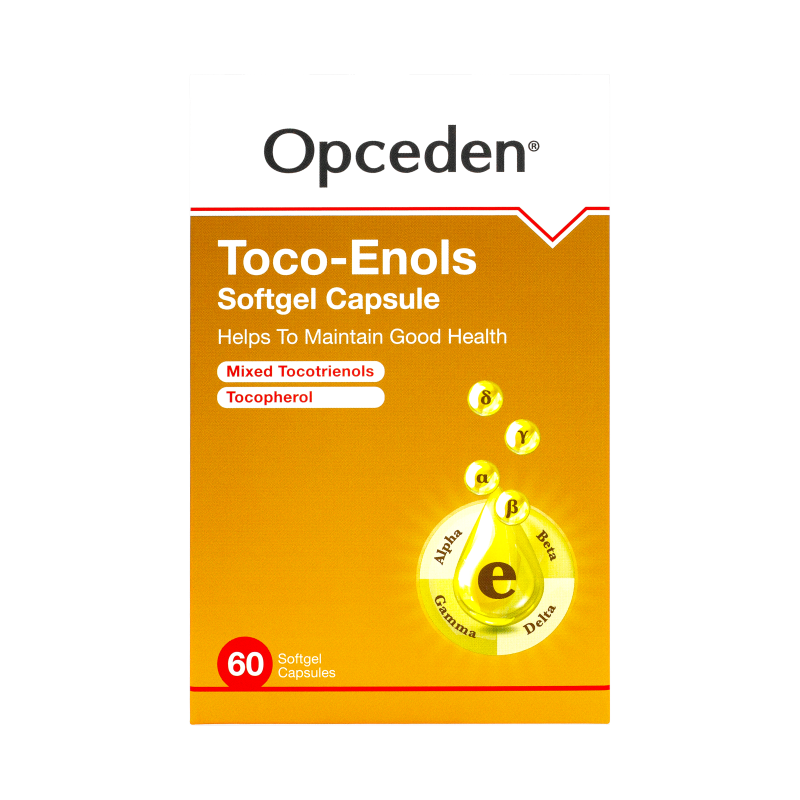 Opceden Toco-Enols Softgel Capsule 440mg 60s×2s Twin Pack | More Potent Antioxidant Than Vitamin E