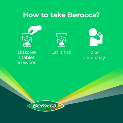Berocca Performance Mango Effervescent Tablets with Vitamin C 30s | Helps Reduce Tiredness and Fatigue