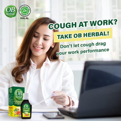 OB Herbal Syrup 100ml | For Cough And Sore Throat