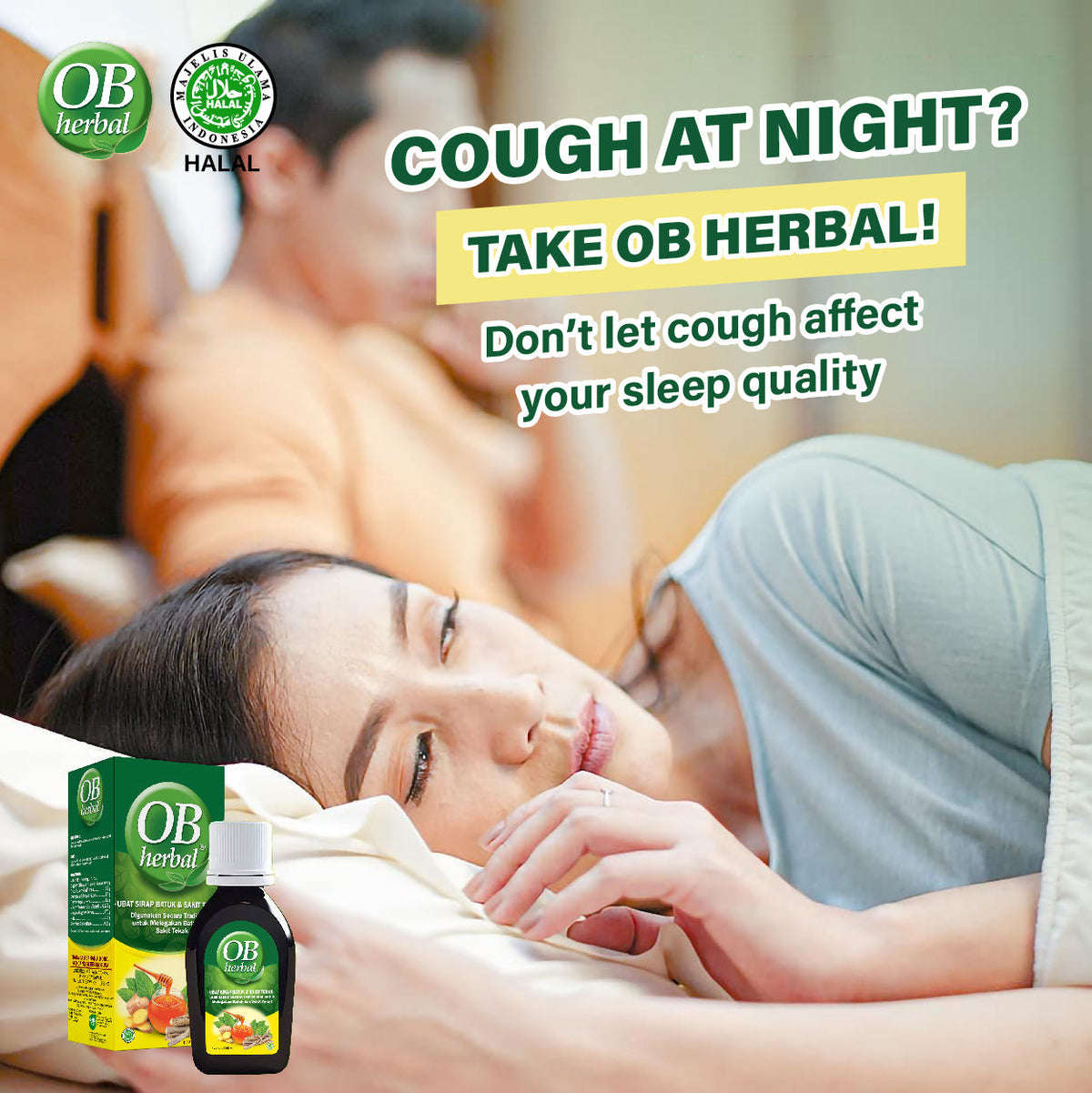 OB Herbal Syrup 100ml | For Cough And Sore Throat