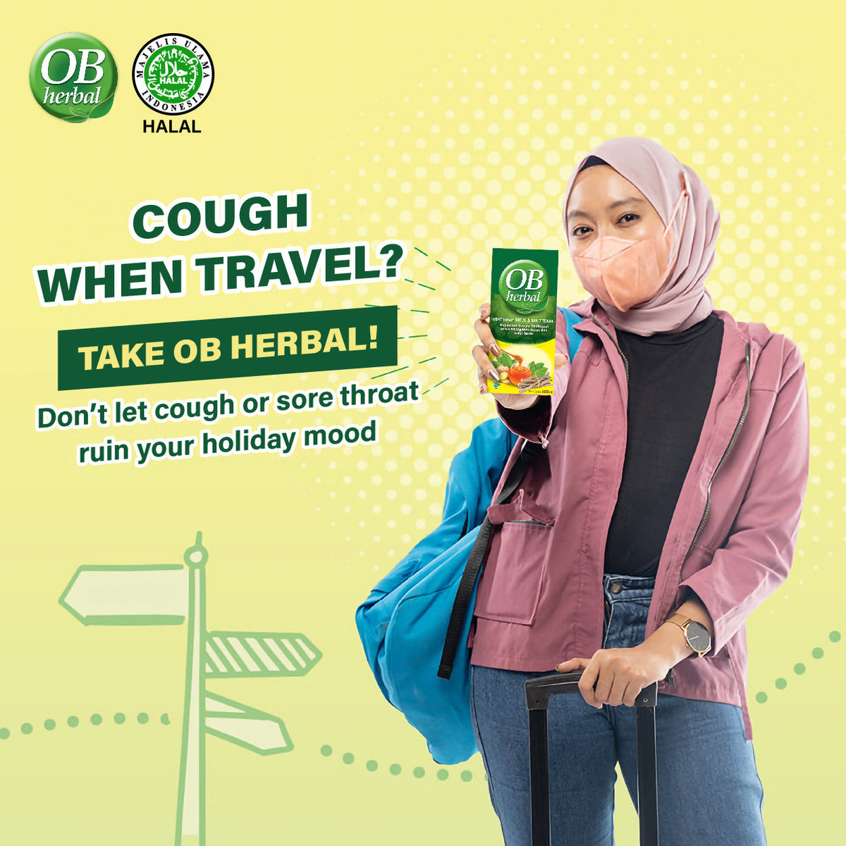 OB Herbal Syrup 100ml | For Cough And Sore Throat