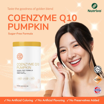 Nutrivo Premium Coenzyme Q10 Pumpkin Nutrition drink (Sugar Free) 500g | For Heart Health & Antioxidants
