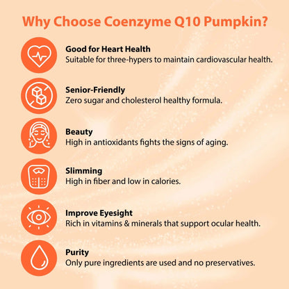 Nutrivo Premium Coenzyme Q10 Pumpkin Nutrition drink (Sugar Free) 500g | For Heart Health & Antioxidants