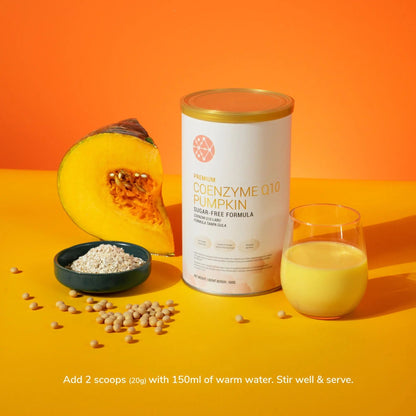 Nutrivo Premium Coenzyme Q10 Pumpkin Nutrition drink (Sugar Free) 500g | For Heart Health & Antioxidants