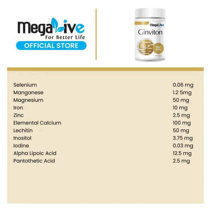 Megalive Ginviton 2x60s | Support Daily Nutrients Needs