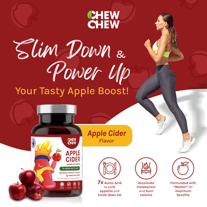 Chew Chew Apple Cider Vinegar Adult Gummies 60s |  Effective Fat Burner