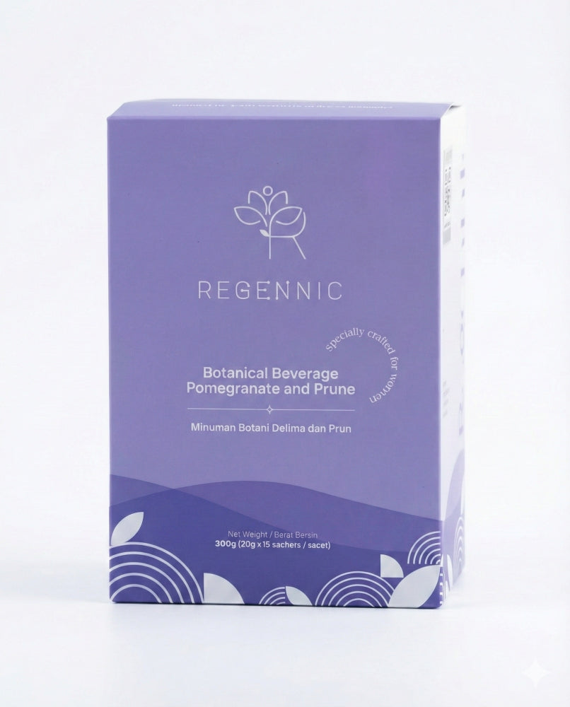 Regennic Botanical Beverage Pomegranate & Prune 15s | Helps Alleviate Menstrual Discomfort