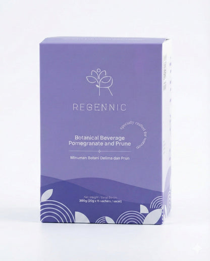 Regennic Botanical Beverage Pomegranate & Prune 15s | Helps Alleviate Menstrual Discomfort