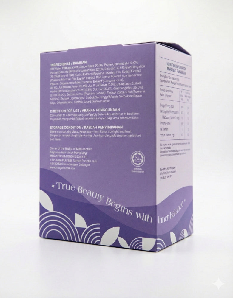 Regennic Botanical Beverage Pomegranate & Prune 15s | Helps Alleviate Menstrual Discomfort