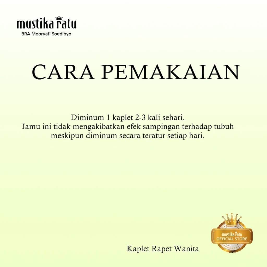 Mustika Ratu Kaplet Rapet Wanita 30s | Traditional Jamu for Women