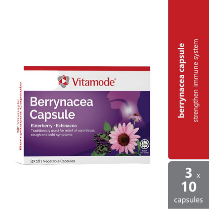 Vitamode Berrynacea Cap 3x10s | Relief of Sore Throat and Cold Symptoms