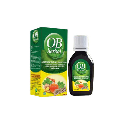 OB Herbal Syrup 100ml | For Cough And Sore Throat