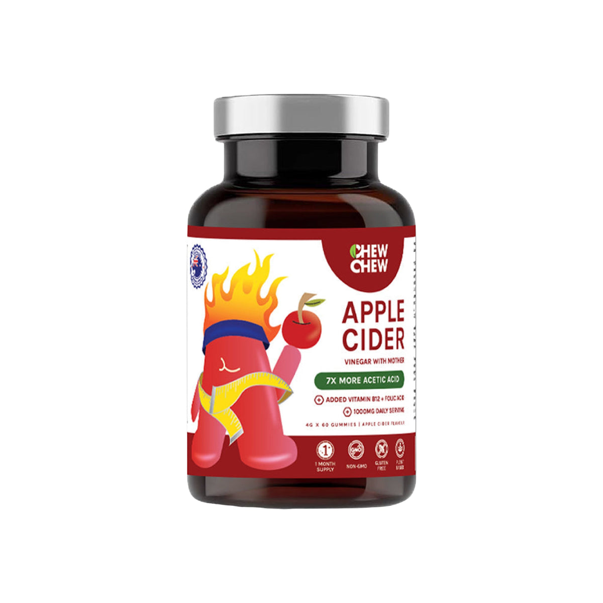 Chew Chew Apple Cider Vinegar Adult Gummies 60s |  Effective Fat Burner