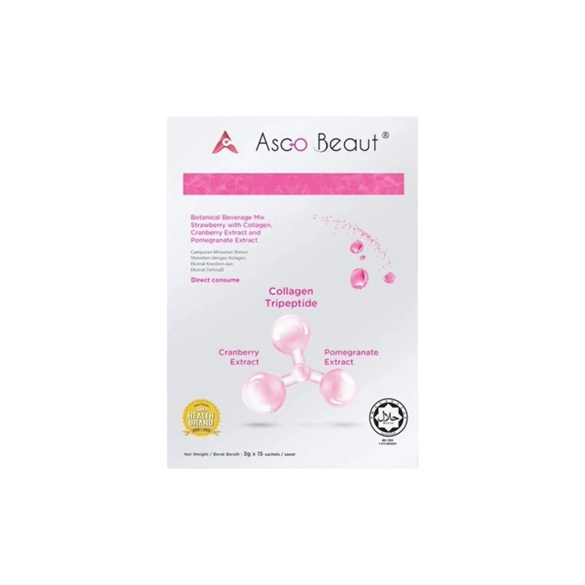 Asco Wellness Beauty Collagen Tripeptide 3g ×15s | Increase Skin Radiance