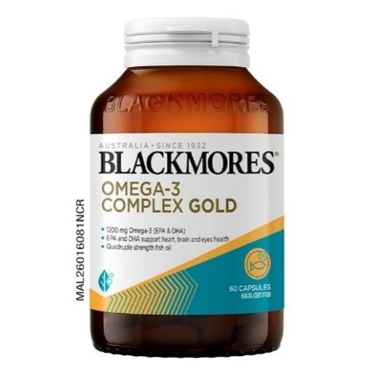 Blackmores Omega-3 Complex Gold 60s | Quadruple Strength Fish Oil with EPA & DHA